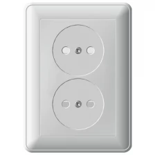 Schneider Electric Розетка 2-м СП W59 16А IP20 без заземл. защ. шторки сл. кость SchE RS16-254-28