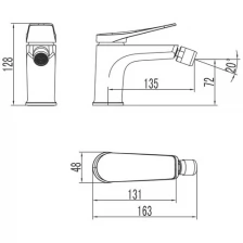 Смеситель для биде Lemark Bronx (LM3708BL)