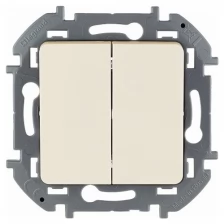 Выключатель двухклавишный - INSPIRIA - 10 AX - 250 В - слоновая кость