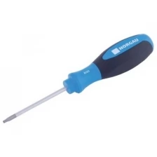 Отвертка Torx NORGAU Industrial из стали SVCM с двухкомпонентной рукояткой и магнитным жалом, T10х80