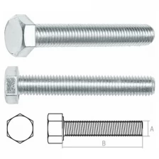 Болт М6х45 мм шестигр., цинк, кл.пр. 5.8, DIN 933 (5 кг) STARFIX (SMV1-13498-5)