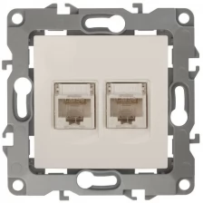 Розетка Эра 12 2XRJ45 IP20 Ivory 12-3108-02 / Б0014730