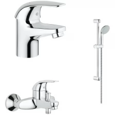 Комплект смесителей Grohe Euroeco 124428 Хром