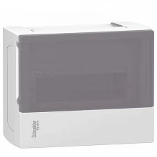 Щит навесной с дымчатой дверью SCHNEIDER ELECTRIC MINI PRAGMA 1РЯД/12МОД, IP40 MIP12112T